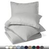 RAJVEER TEXTILE 5 Piece Bed in a Bag Set 100% Egyptian Cotton 600 Thread Count Duvet Cover Pillow Shams & Fitted Sheet with Extra Deep Pocket Soft Bedding(King Size, Silver Grey) view 2