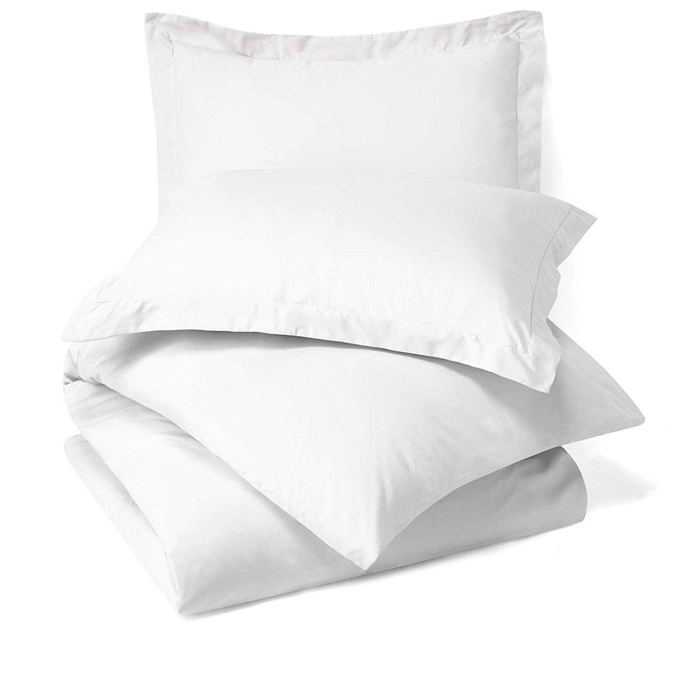 RAJVEER TEXTILE 5 Piece Bed in a Bag Set 100% Egyptian Cotton 600 Thread Count Duvet Cover Pillow Shams & Fitted Sheet with Extra Deep Pocket Soft Bedding(King Size, White)