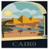 Iconic Arts Egypt Cairo Vintage Travel Laminated 18x24 Poster view 1
