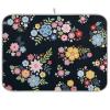 Absorbent Dish Drying Mat for Kitchen Counter - Black Flower Watercolor Fruit Microfiber Drying Pad, Reversible Drainer Mats for Countertop, Large 18 x 24 inch view 1