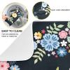 Absorbent Dish Drying Mat for Kitchen Counter - Black Flower Watercolor Fruit Microfiber Drying Pad, Reversible Drainer Mats for Countertop, Large 18 x 24 inch view 2