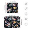 Absorbent Dish Drying Mat for Kitchen Counter - Black Flower Watercolor Fruit Microfiber Drying Pad, Reversible Drainer Mats for Countertop, Large 18 x 24 inch view 3