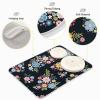 Absorbent Dish Drying Mat for Kitchen Counter - Black Flower Watercolor Fruit Microfiber Drying Pad, Reversible Drainer Mats for Countertop, Large 18 x 24 inch view 4