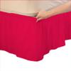 Bed Skirt - Wrap Around Bed Skirts Elastic Dust Ruffles, Easy Fit Wrinkle and Fade Resistant Silky Luxrious Fabric Solid Color, Easy On/Easy Off 15 Inch Tailored Drop, Hot Pink, Olympic Queen view 1