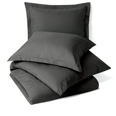 RAJVEER TEXTILE 5 Piece Bed in a Bag Set 100% Egyptian Cotton 600 Thread Count Duvet Cover Pillow Shams & Fitted Sheet with Extra Deep Pocket Soft Bedding(King Size, Elephant Grey)