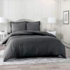 RAJVEER TEXTILE 5 Piece Bed in a Bag Set 100% Egyptian Cotton 600 Thread Count Duvet Cover Pillow Shams & Fitted Sheet with Extra Deep Pocket Soft Bedding(King Size, Elephant Grey) view 3