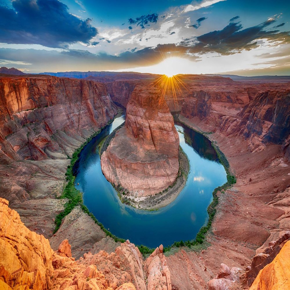Iconic Arts Horseshoe Bend Arizona Scenic Laminated 18x24 Poster
