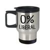 0 Percent Liberal Travel Mug Conservative Political Republican 14 oz Stainless Steel Insulated Coffee Cup for Men or Women view 1