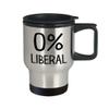 0 Percent Liberal Travel Mug Conservative Political Republican 14 oz Stainless Steel Insulated Coffee Cup for Men or Women view 2