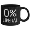 0 Percent Liberal Mug Conservative Political Republican 11 or 15 oz Black Ceramic Coffee Cup for Men or Women view 2