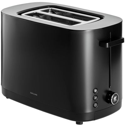 ZWILLING Enfinigy, 2-Slice Toaster, Extra Wide 1.5" Slots for Bagels and Toast, Black