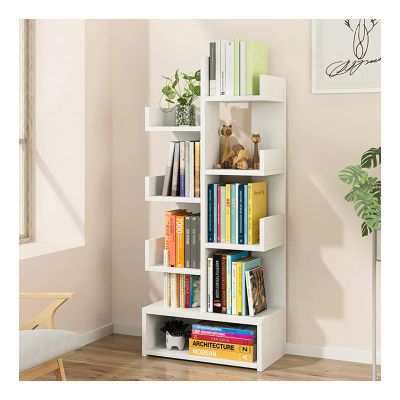 QWEASDF Kids Book Rack Storage Bookshelf, Kids Wooden Bookcase with Storage, Free Standing Against The Wall, Keep Bedrooms, Playrooms, and Classrooms Organized,White