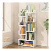 QWEASDF Kids Book Rack Storage Bookshelf, Kids Wooden Bookcase with Storage, Free Standing Against The Wall, Keep Bedrooms, Playrooms, and Classrooms Organized,White view 1