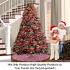 ShinyBeauty Mini Tree Skirt Sequin Christmas-Tree-Skirt 21Inch Fuchsia Pink Tree Skirts for Xmas Small Tree Sparkle Linen Boho Santa Tree Skirt Rustic, Holiday,Party Decor view 2