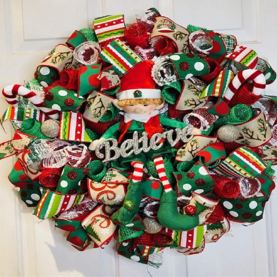 Elf Christmas Wreath