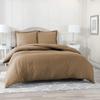 RAJVEER TEXTILE 5 Piece Bed in a Bag Set 100% Egyptian Cotton 600 Thread Count Duvet Cover Pillow Shams & Fitted Sheet with Extra Deep Pocket Soft Bedding(King Size, Taupe) view 3