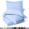 RAJVEER TEXTILE 5 Piece Bed in a Bag Set 100% Egyptian Cotton 600 Thread Count Duvet Cover Pillow Shams & Fitted Sheet with Extra Deep Pocket Soft Bedding(King Size, Sky Blue) view 2