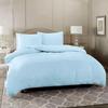 RAJVEER TEXTILE 5 Piece Bed in a Bag Set 100% Egyptian Cotton 600 Thread Count Duvet Cover Pillow Shams & Fitted Sheet with Extra Deep Pocket Soft Bedding(King Size, Sky Blue) view 3
