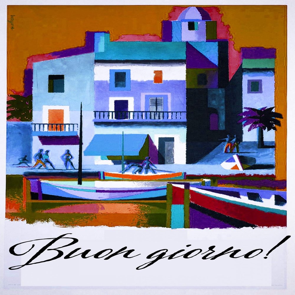 Iconic Arts Buongiorno Vintage Travel Laminated 24x36 Poster