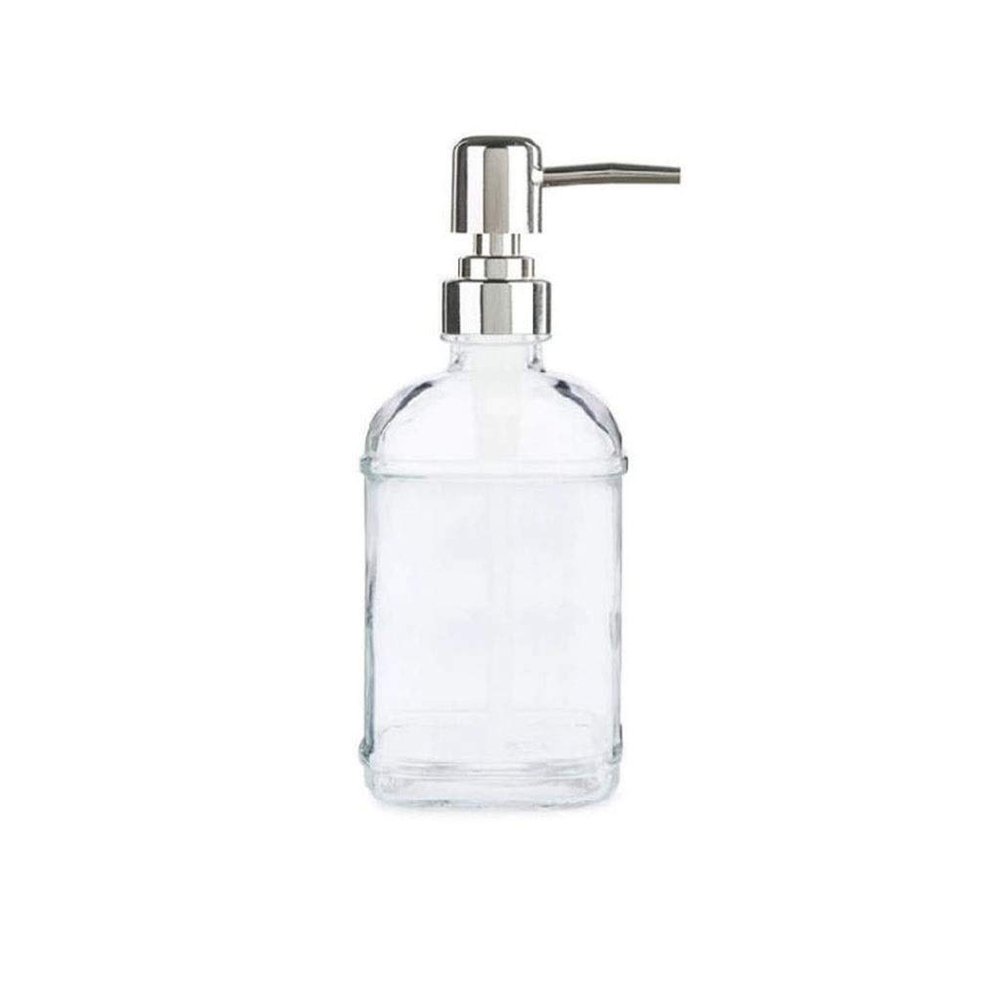 PYouo- Hand soap Dispenser, Glass Soap Dispenser, Rustproof Pump, Clear Pump Bottle, Countertop Accessories (Color : Clear, Size : 500ml)