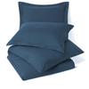 RAJVEER TEXTILE 5 Piece Bed in a Bag Set 100% Egyptian Cotton 600 Thread Count Duvet Cover Pillow Shams & Fitted Sheet with Extra Deep Pocket Soft Bedding(King Size, Medium Blue) view 1