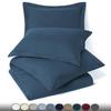 RAJVEER TEXTILE 5 Piece Bed in a Bag Set 100% Egyptian Cotton 600 Thread Count Duvet Cover Pillow Shams & Fitted Sheet with Extra Deep Pocket Soft Bedding(King Size, Medium Blue) view 2