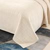 vctops Floral Pattern Velvet Quilt Set 3-Piece Queen Size Super Soft Warm Plush Reversible Bedspread Coverlet with Pillow Shams (Queen,Cream) view 4