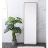 Elegant Decor Evermore 18x60 Soft Corner Metal Rectangular Mirror in Brass view 2