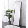 Elegant Decor Evermore 18x60 Soft Corner Metal Rectangular Mirror in Brass view 3
