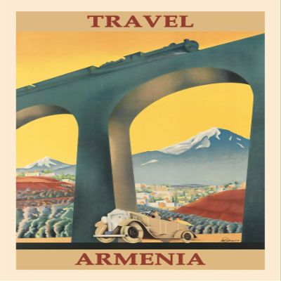 Iconic Arts Armenia Travel Vintage Laminated 18x24 Poster