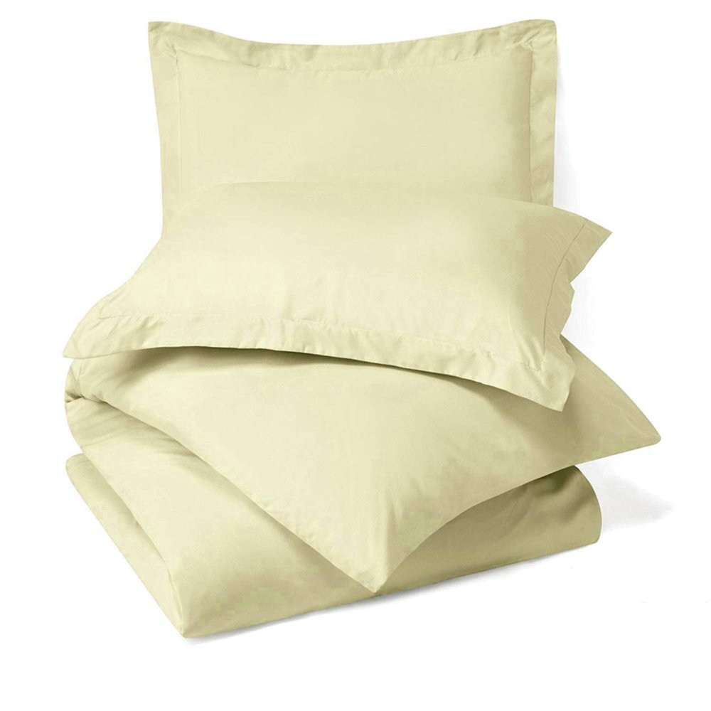 RAJVEER TEXTILE 5 Piece Bed in a Bag Set 100% Egyptian Cotton 600 Thread Count Duvet Cover Pillow Shams & Fitted Sheet with Extra Deep Pocket Soft Bedding(King Size, Ivory)