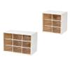 Cabilock 2pcs Creative Makeup Organizer Box Storage Container for Cosmetics Sundries and Practical and Space-saving Design White view 1