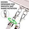 Jos & Haz Curtain Pull Wand Clear Acrylic 36" (2 Pack) Pull Rod Wand for Grommet Panels, Vertical Blinds, Shower Drapes Invisible Curtain Opener Stick for Opening & Closing Curtains view 3