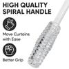 Jos & Haz Curtain Pull Wand Clear Acrylic 36" (2 Pack) Pull Rod Wand for Grommet Panels, Vertical Blinds, Shower Drapes Invisible Curtain Opener Stick for Opening & Closing Curtains view 4