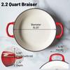 Backcountry Iron Enameled 2.25 Quart Signature Cast Iron Braiser with Lid view 2
