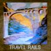 Iconic Arts Travel Rails Travel by Train Vintage Laminated 24x36 Poster view 1