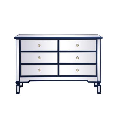 Elegant Decor 48 inch mirrored cabinet in blue