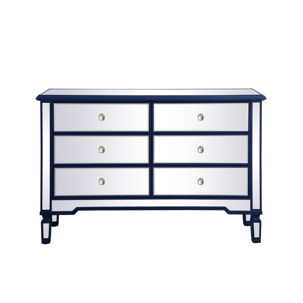 Elegant Decor 48 inch mirrored cabinet in blue