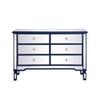 Elegant Decor 48 inch mirrored cabinet in blue view 1
