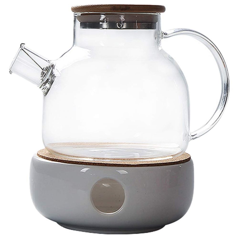 2pcs Glass Teapot with Lid Warmer Tea Tool for Tea Acid Alkali Resistant for Home Gatherings Assorted Color