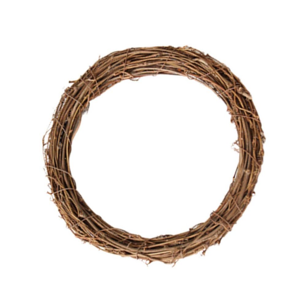Garneck Natural Grapevine Wreaths Christmas Rattan Wreath Craft Vine Branch Wreath Dried Ring Garland Wooden Twig for Christmas Holiday Wedding Supplies 40cm