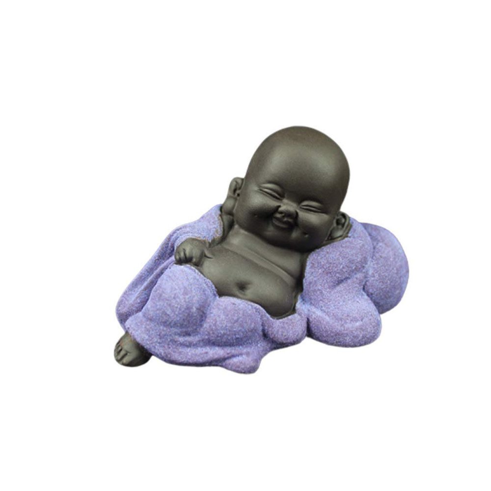 1Pc Buddha Statue Sculpture Decor Ceramic Maitreya Statue of Buddha Tea Sculpture Figurine Hand Carved Craft Display Ornament Tea Decoration