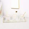 Affogato Sink Vanity Tray Mirror Bathroom Storage Tray, Toilet Tank Organizer, Bathtub Tray, Toothbrush Makeup Cosmetic Holder for Bathroom Vanity Countertops, Closets, Dressers (1Pc, Gold) view 2
