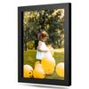 Modern 39x14 Black Picture Frame Wood with Acrylic Plexi Glass - Wall Hanging - Real Wooden Edge - Large 14x39 Frame Size For Family Photo Portrait, Poster Prints, Documents, Art Print- Modern Memory Design view 1