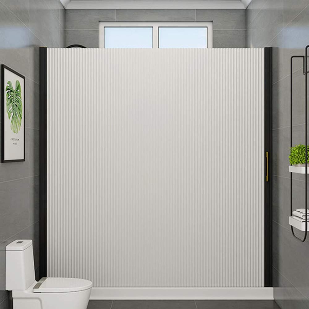 MNSSRN Magnetic Invisible Shower Curtain, Multifunctional Foldable Bathroom Shower Curtain,Black,180 * 161/170cm
