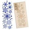 NAKLEO Christmas Painting Stencil, Reusable Plastic Artificial Snow Spray Stencil for Window Decoration, L 17.7x37.4, Christmas Patterns, Snowflake Border view 1