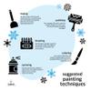 NAKLEO Christmas Painting Stencil, Reusable Plastic Artificial Snow Spray Stencil for Window Decoration, L 17.7x37.4, Christmas Patterns, Snowflake Border view 4