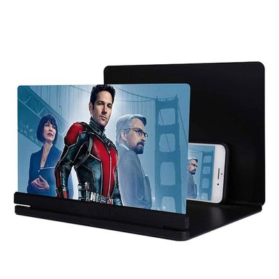 Bot 14/16/18/24in Phone Screen Magnifier Enlarger,HD Screen Amplifier Smartphone Projector,Foldable Phone Stand with Screen Amplifier-Supports All Smartphones,Black (Color : Black, Size : 18in)