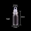 QXcom 60 Pieces 1ml Mini Small Clear Glass Bottles Vials Tiny Jar with Plastic Stopper Miniature Bottle Message Bottle Gift DIY Decoration Wishing Bottle for Pendant Arts Crafts Wedding Party Favors view 2