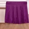 Lusso Mercato Bed Skirt - Three Sides Fabric Elastic Wrap Around Dust Ruffled Solid Bed Skirts Easy On/Easy Off 18 Inch Tailored Drop, Hotel Quality 100% Cotton 800 Thread Count, Purple King XL Size view 4